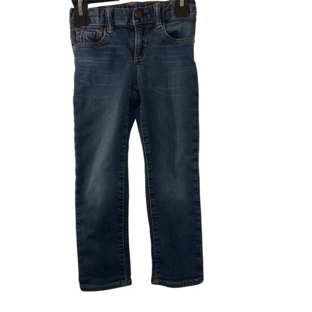 Baby Gap 1969 Boys Slim Fit Dark Wash Denim Jeans Size 5 Years Adjustable Waist
